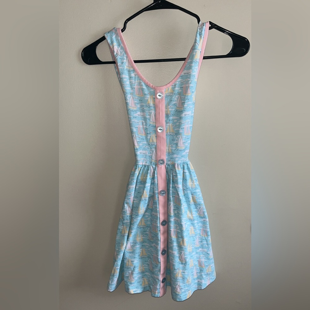 Serpendipity girls 7 to 8 size large dress summer beach sailboat boutique